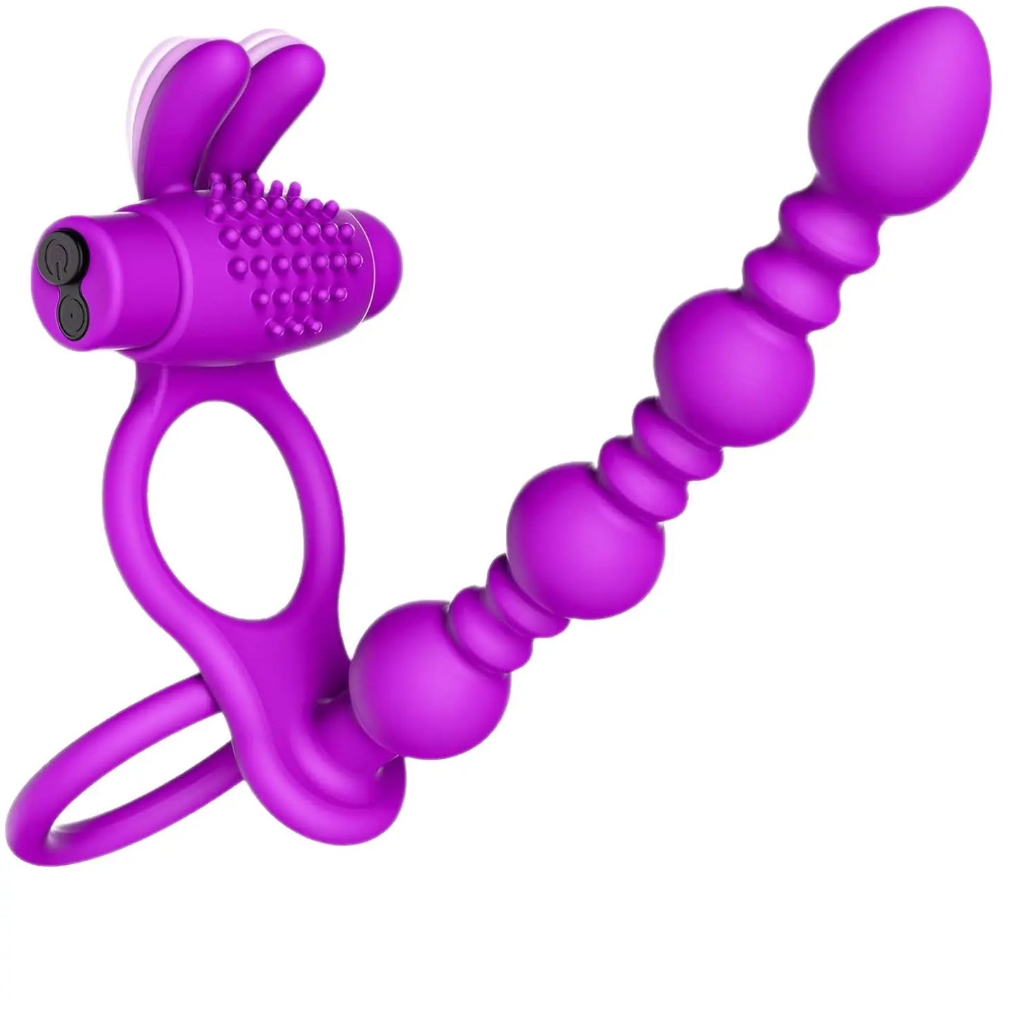 Vibrating Anal Beads Cock Ring - 10-Speed Prostate Massager & Anal Plug - image 7