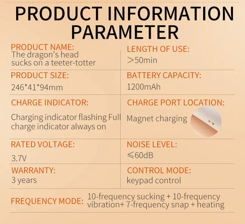 rabbit vibrator product information battery capacity charging details
