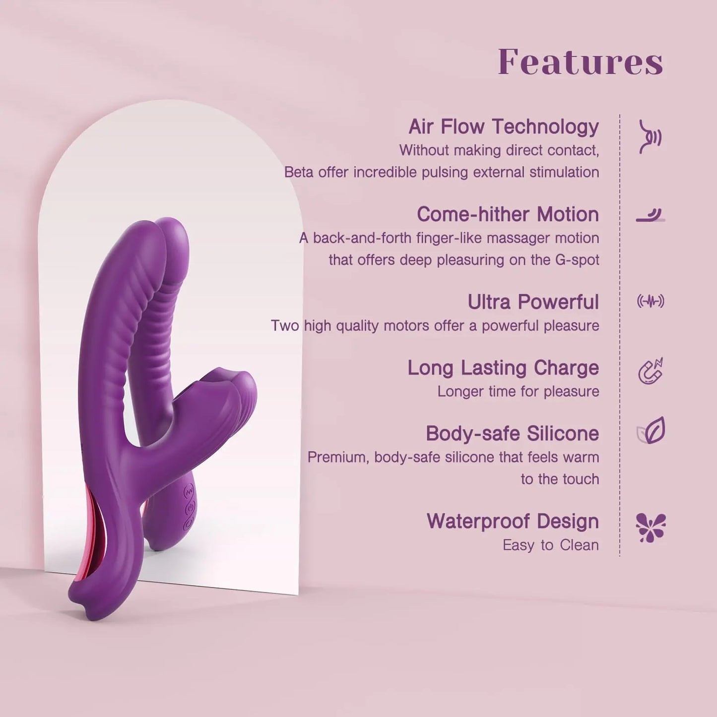Come-Hither Rabbit Sucking Vibrator - G-Spot & Clit Toy