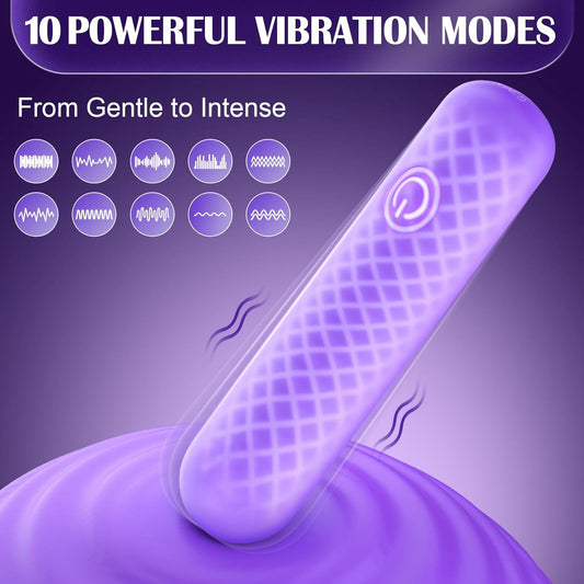 Zenzoone mini bullet vibrator with 10 custom vibration modes, 6 speeds 4 pulsation patterns, one-button control