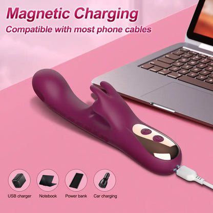 2-in-1 Rabbit Flapping Vibrator - 10 Modes G-Spot & Clitoral Stimulator - image 7
