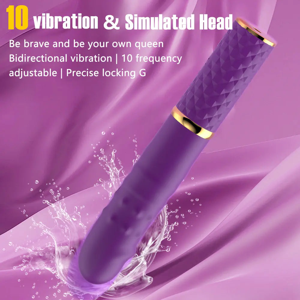 2-in-1 Realistic Thrusting Dildo Vibrator - 10 Modes & Suction Cup Sex Machine - image 6
