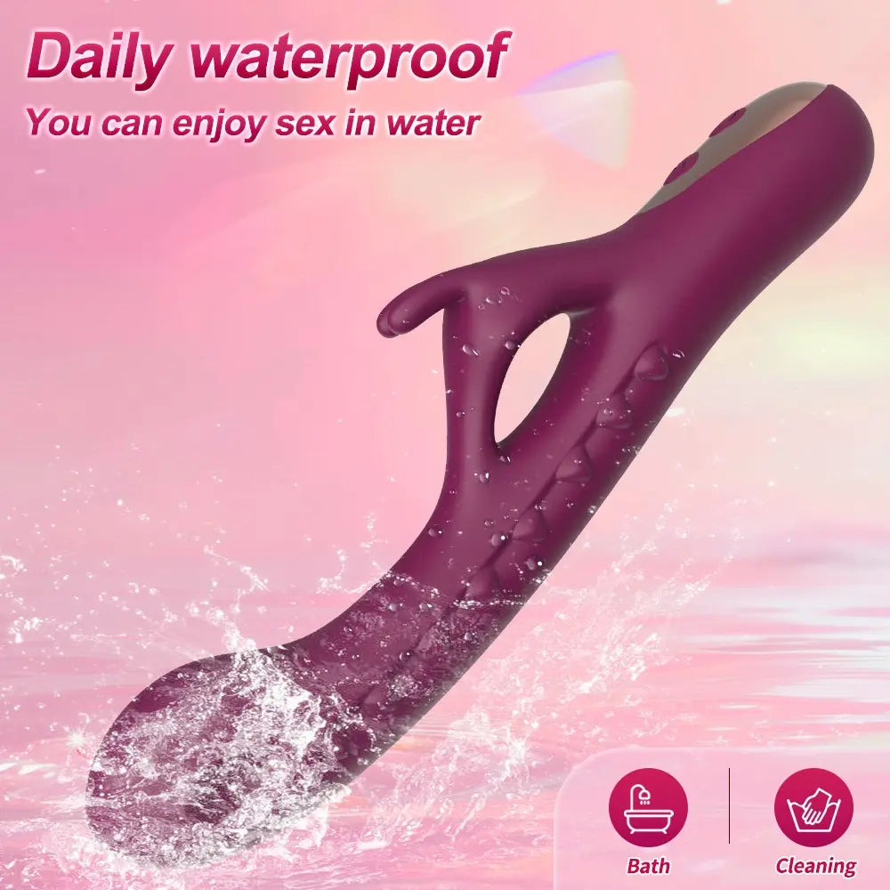 2-in-1 Rabbit Flapping Vibrator - 10 Modes G-Spot & Clitoral Stimulator - image 8