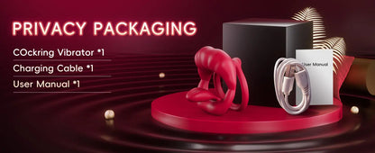 App Control Cock Ring with Tongue Vibrator | Couples Sex Toy