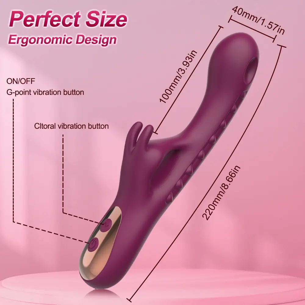 2-in-1 Rabbit Flapping Vibrator - 10 Modes G-Spot & Clitoral Stimulator - image 9