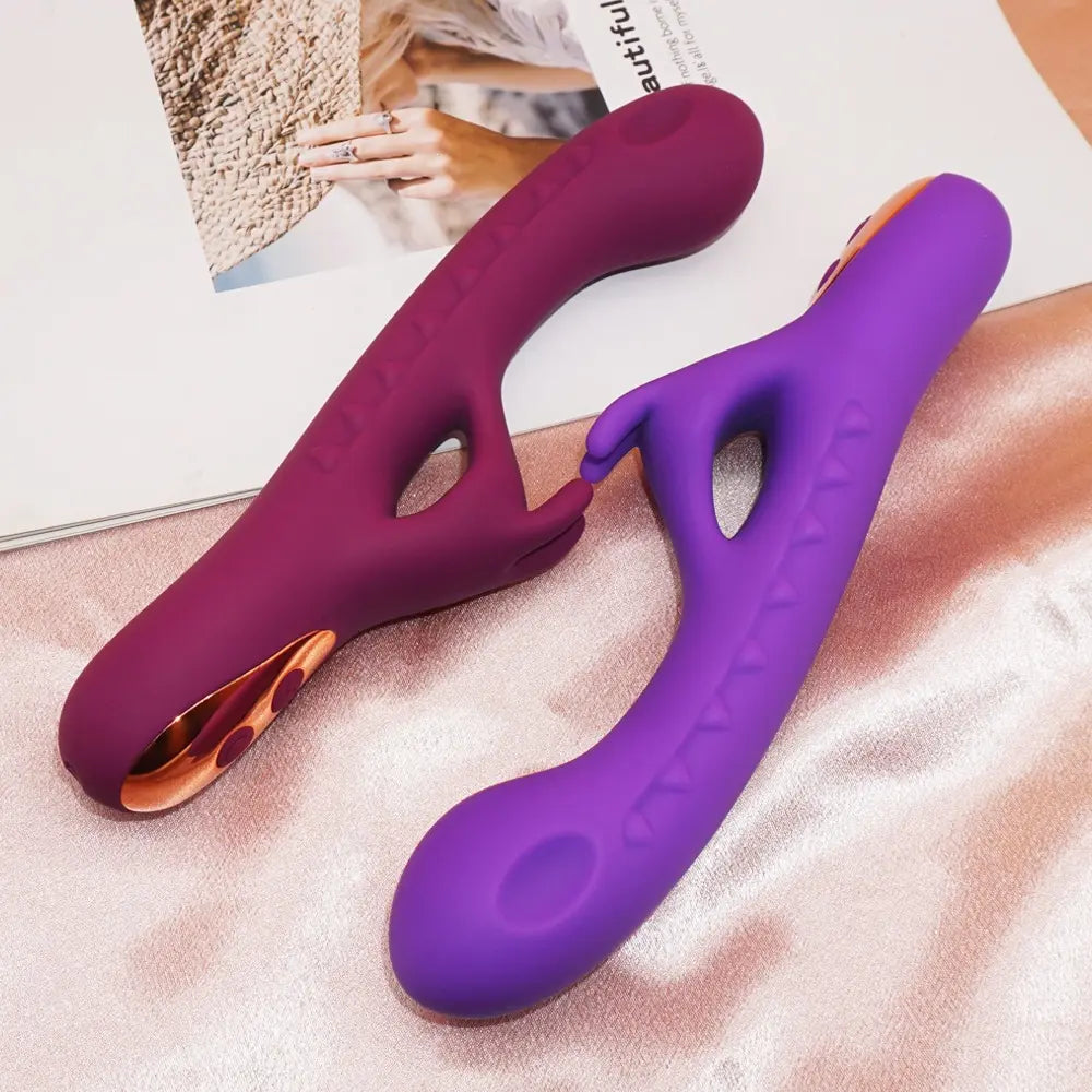 2-in-1 Rabbit Flapping Vibrator - 10 Modes G-Spot & Clitoral Stimulator - image 11