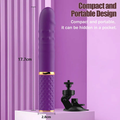 2-in-1 Realistic Thrusting Dildo Vibrator - 10 Modes & Suction Cup Sex Machine - image 8