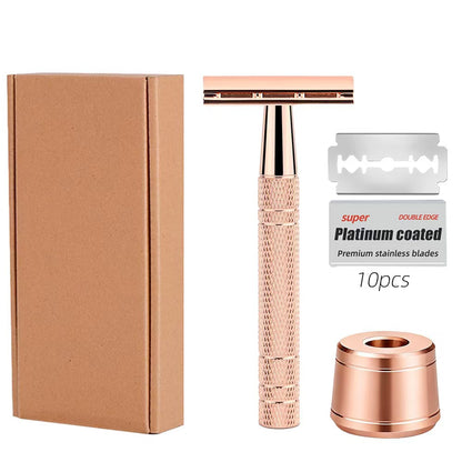 Plastic-Free Single-Blade Razor | Free 10 Premium Blades