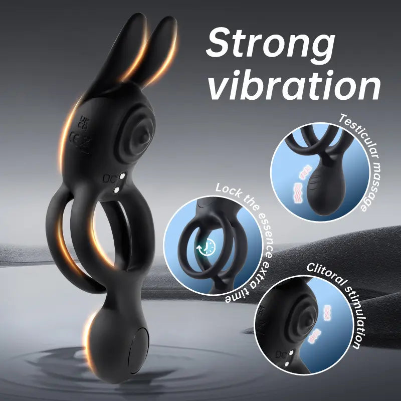 Vibrating Cock Ring with Rabbit Clitoral Stimulator