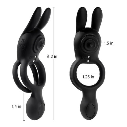 Vibrating Cock Ring with Rabbit Clitoral Stimulator
