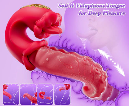 360° Rotating Tongue Personal Massager - 10 Thrusting & Vibration Modes Intimate Device for Women