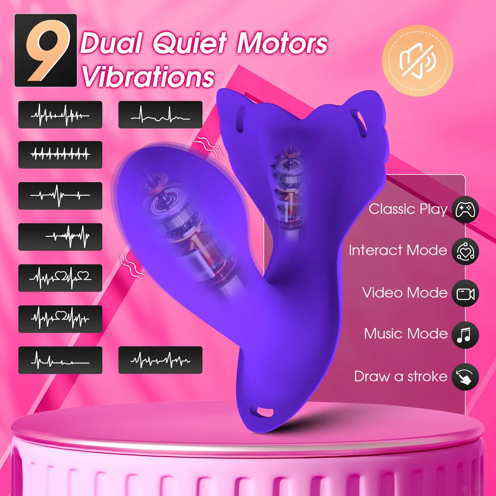 Purple Butterfly Wearable Vibrator for Women - G-Spot & Clit Stimulator - image 3