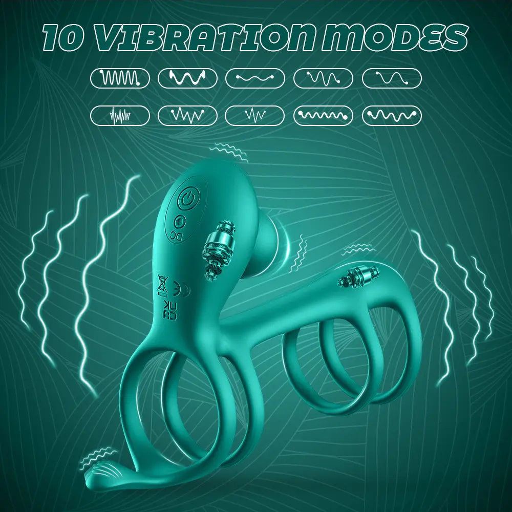 360° Twisting Cock Ring with G-Spot Stimulator | Couples Toy