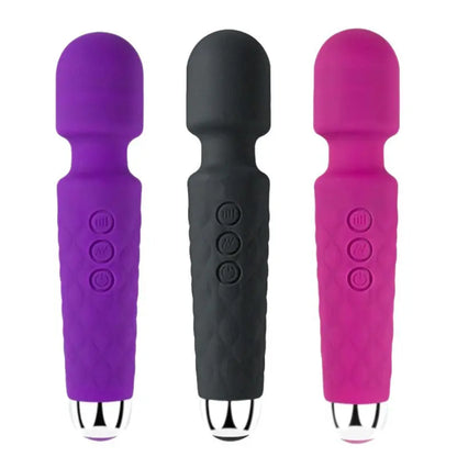 3-G-Spot Vibrator Wand - 20 Modes & 8 Speeds for Women.pink color