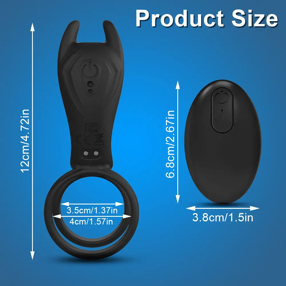 Remote Control Vibrating Cock Ring with Vibrator for Couples