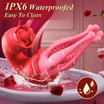 Octopus 5-Tentacle Vibrator - 3-in-1 Double-Tongue Sucking Toy