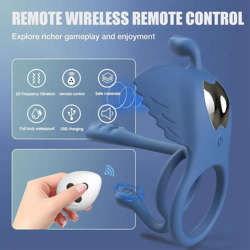 4-in-1 Vibrating Cock Ring & Penis Sleeve for Couples | Sex Toy