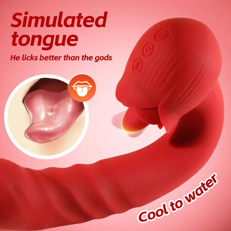 Rose Tongue Slapping Vibrator - 9 Modes G-Spot & Clitoral Stimulation Tool - image 3