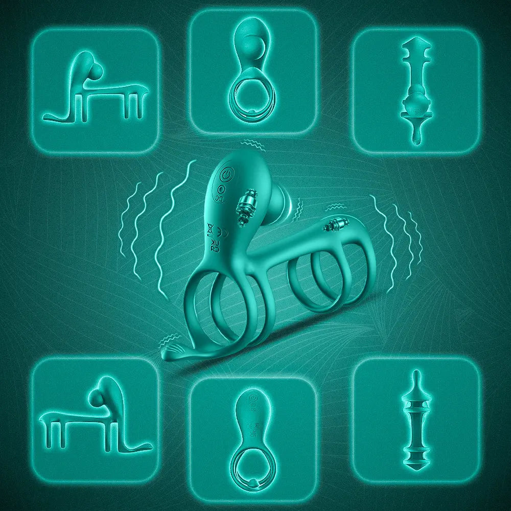 360° Twisting Cock Ring with G-Spot Stimulator | Couples Toy