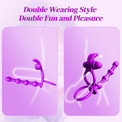 Vibrating Anal Beads Cock Ring - 10-Speed Prostate Massager & Anal Plug - image 5