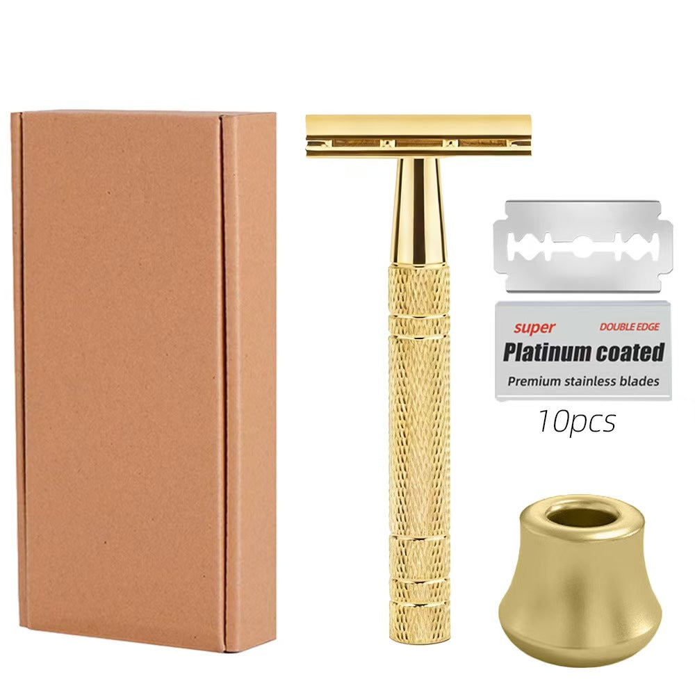 Plastic-Free Single-Blade Razor | Free 10 Premium Blades