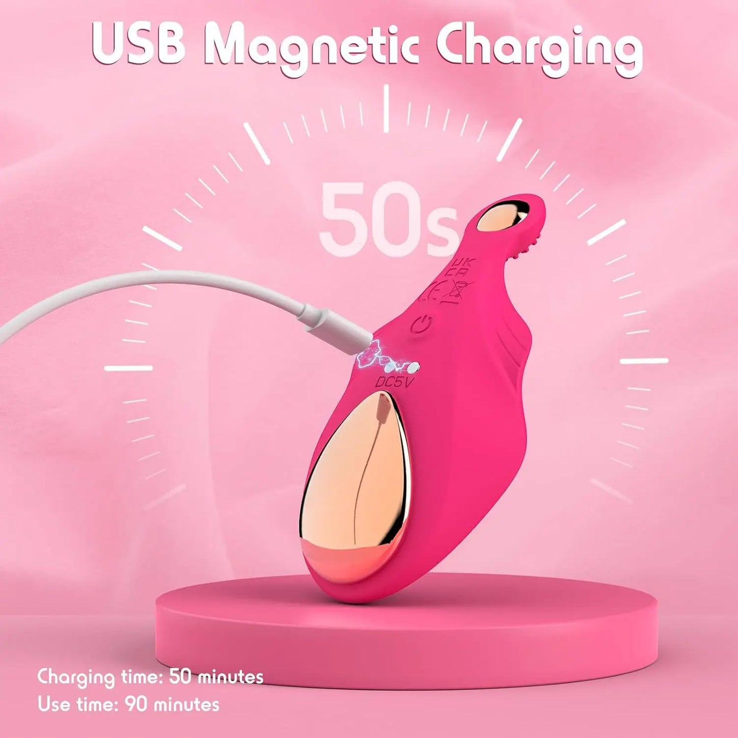 App-Controlled Wearable Panty Vibrator — Textured Clitoral Stimulator (Adult Toy for Women)