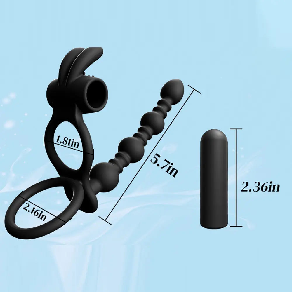 Vibrating Anal Beads Cock Ring - 10-Speed Prostate Massager & Anal Plug - image 6
