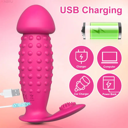 Remote Control Thrusting Anal Plug | Vibrating Prostate Massager for Men