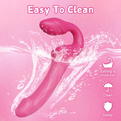 Strapless Strap-On Double Ended Vibrating Dildo