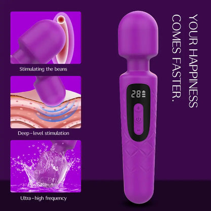 Handheld Cordless Wand Massager | Waterproof Silicone Massager