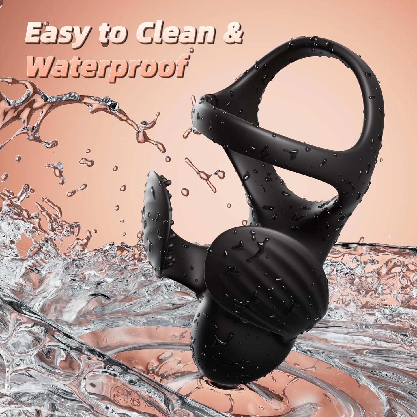 Vibrating Cock Ring Mens Sex Toys, Silicone Penis Ring Vibrator Sex Toys for Mens Testicles Stimulator - image 6