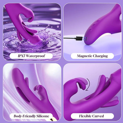 3-in-1 Flapping Rabbit Vibrator - 9 Tongue Licking & G-Spot Modes - image 6