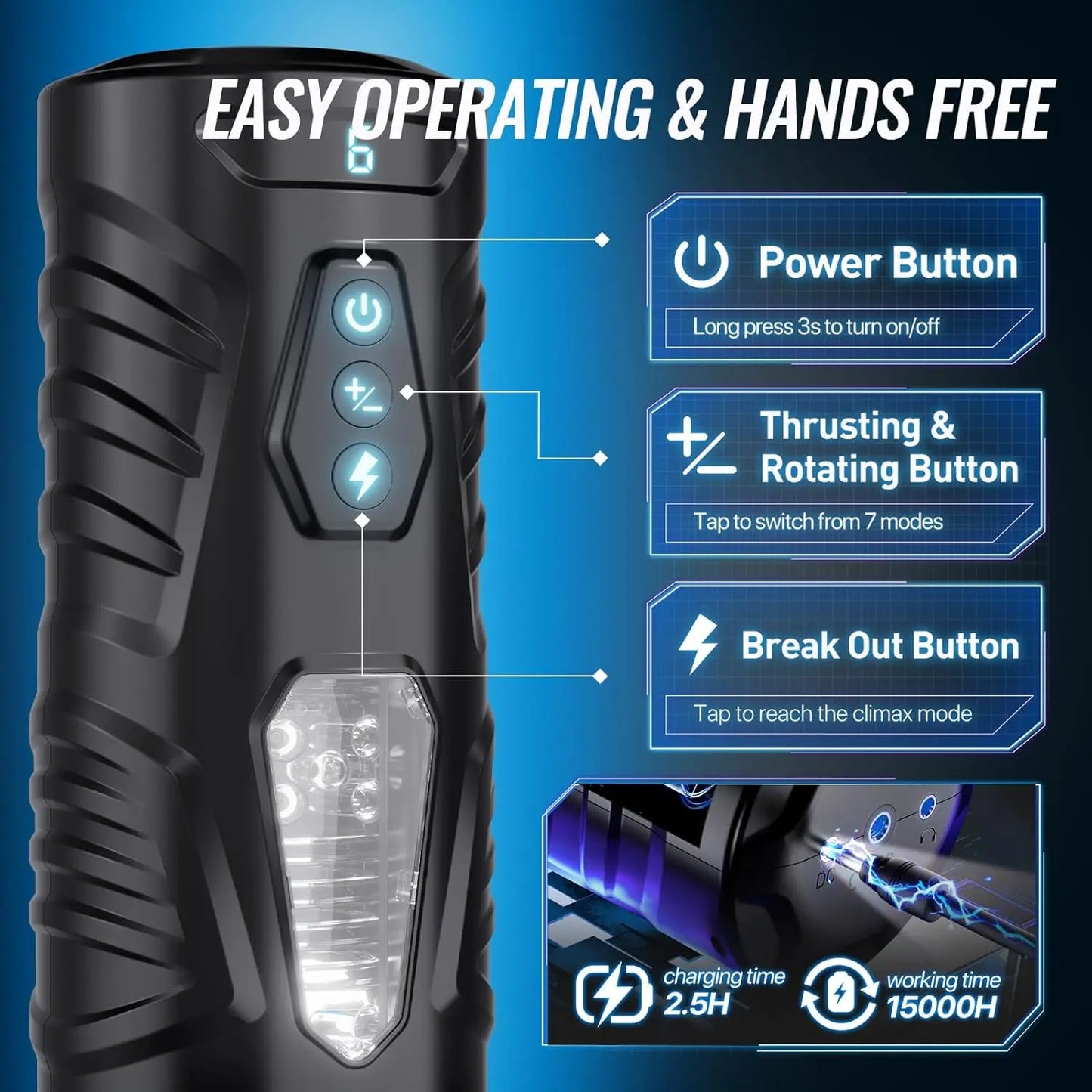 male masturbator side angle product view