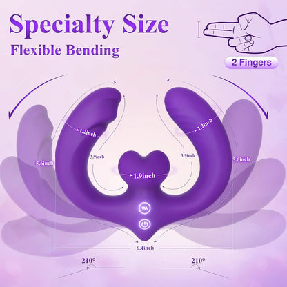 Remote Control Double Ended Dildo - 7 Modes Strapless Vibrating Strap-on for Couples