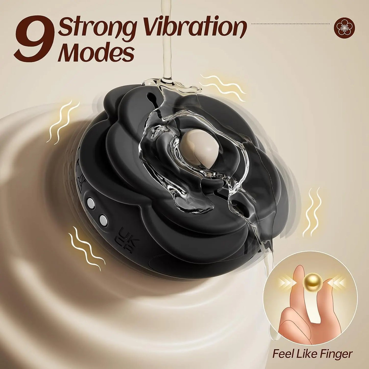 Rose Nipple Clamps & Vibrating BDSM Toys | 9 Modes & Adjustable
