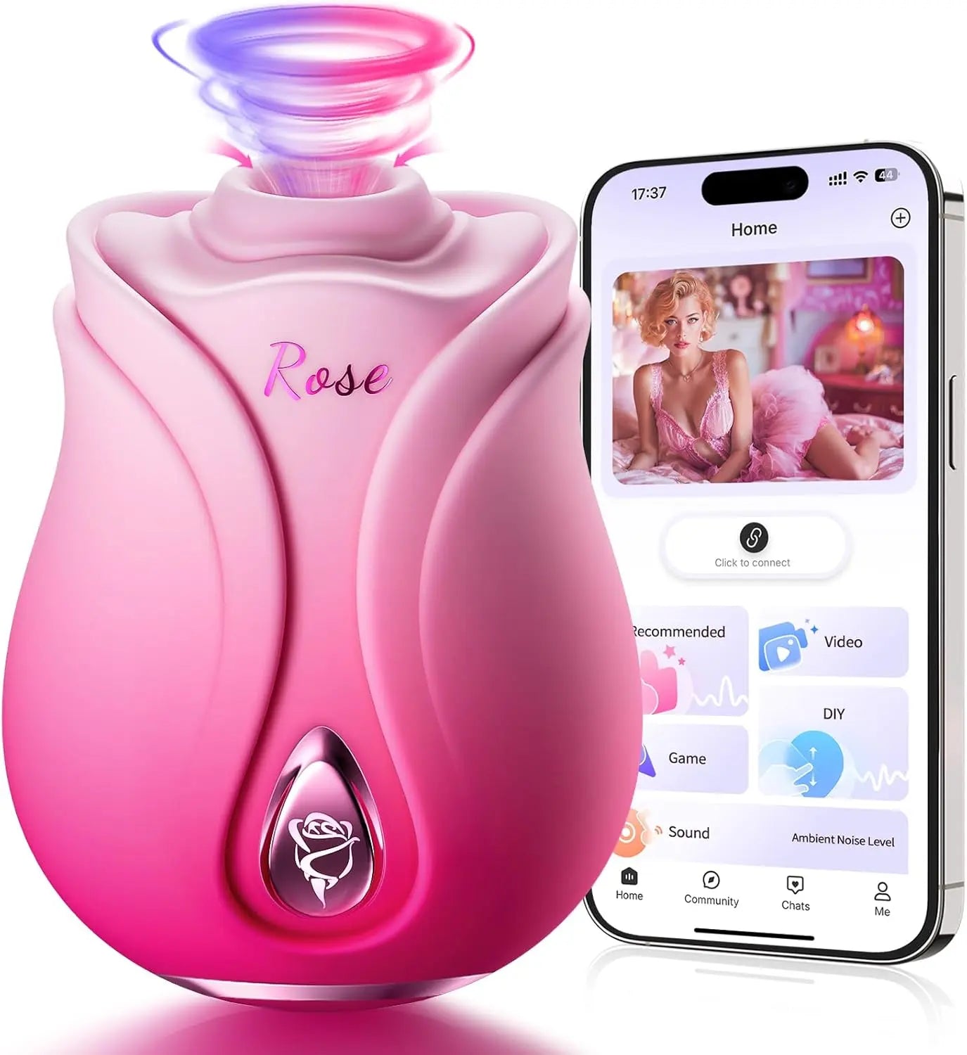 🔮AI App Rose Toy Vibrator | 10 Sucking & Vibrating Modes for Women