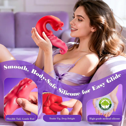 360° Rotating Tongue Personal Massager - 10 Thrusting & Vibration Modes Intimate Device for Women