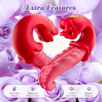 360° Rotating Tongue Personal Massager - 10 Thrusting & Vibration Modes Intimate Device for Women