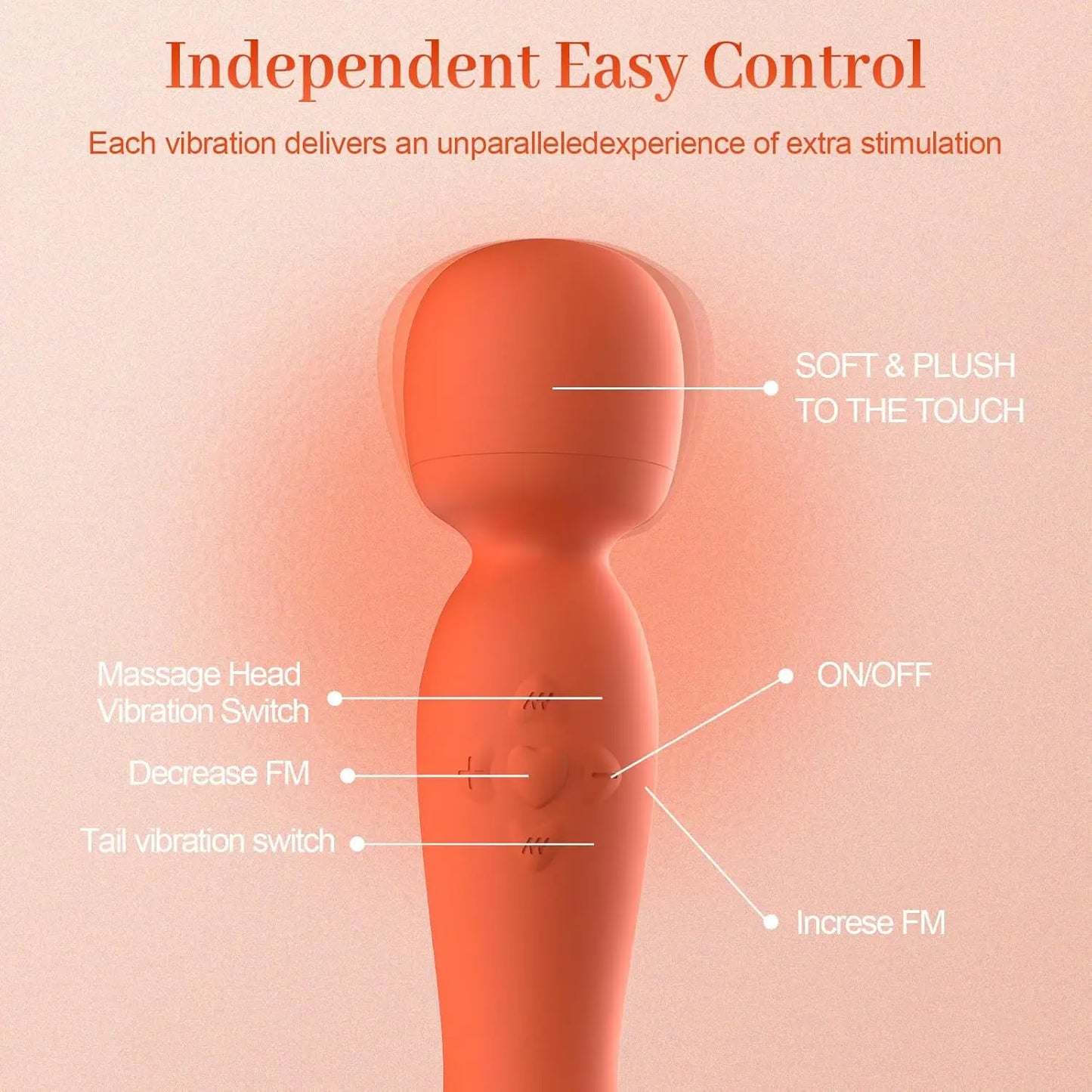 wand vibrator side angle product view