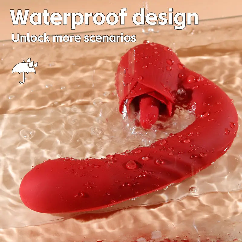 Rose Tongue Slapping Vibrator - 9 Modes G-Spot & Clitoral Stimulation Tool - image 6
