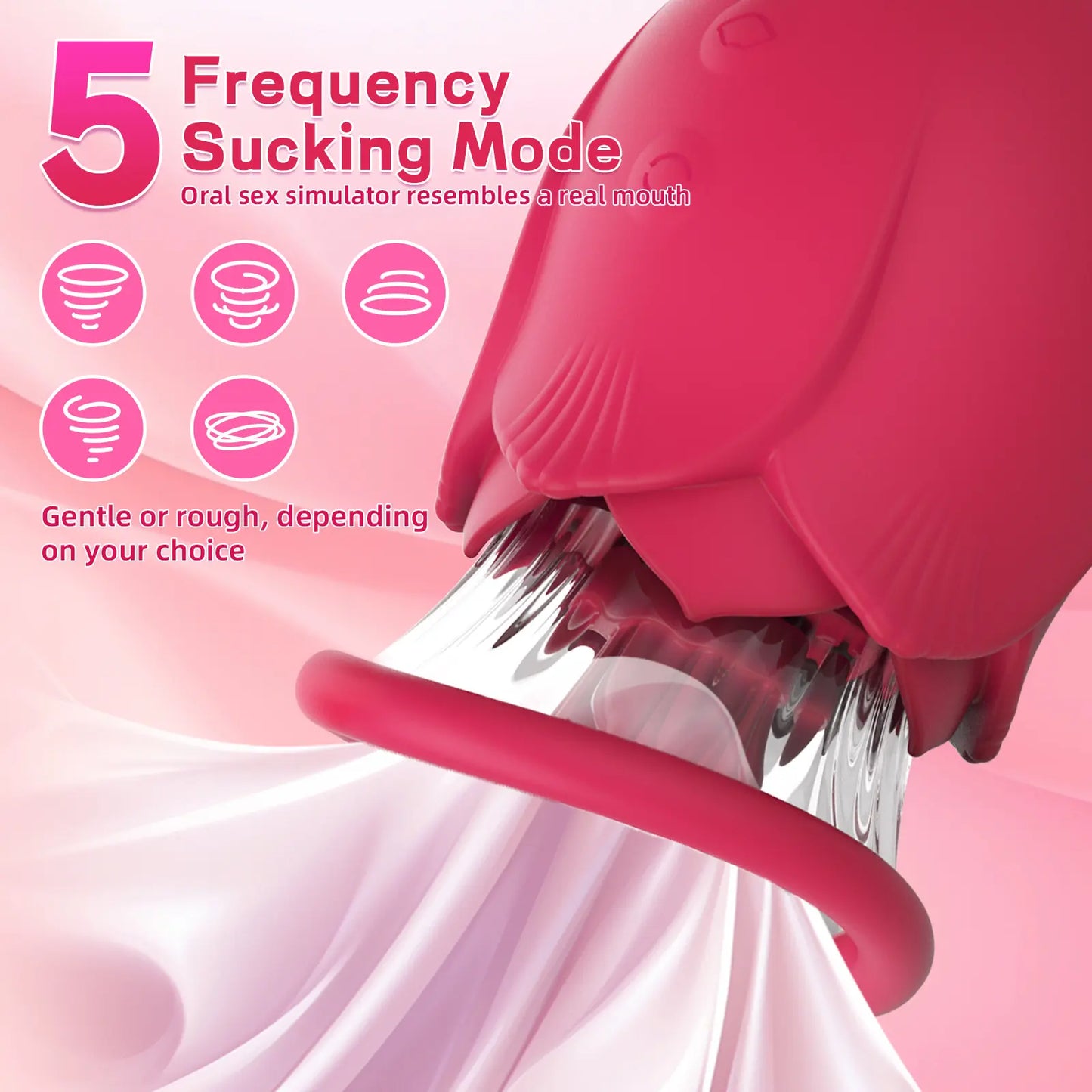 🌺Rose Toy for Women - 5 Mode Clit Sucker & Sucking Vibrator
