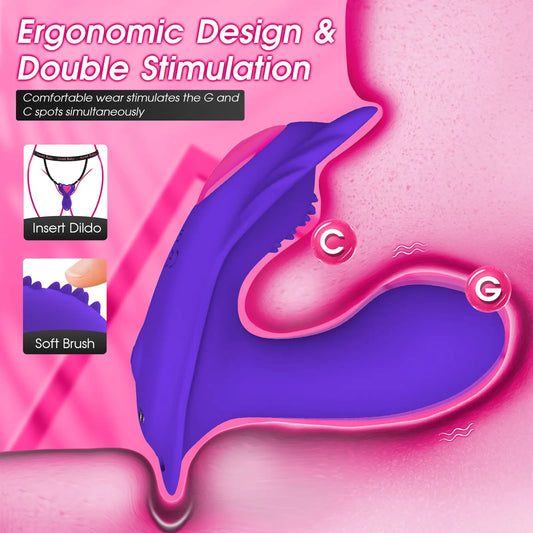 Purple Butterfly Wearable Vibrator for Women - G-Spot & Clit Stimulator - image 2