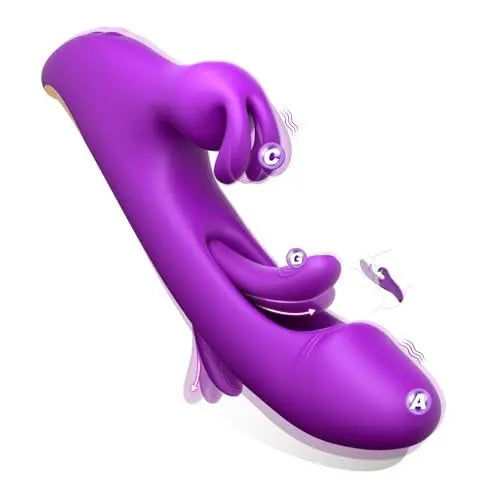 3-in-1 Flapping Rabbit Vibrator - 9 Tongue Licking & G-Spot Modes