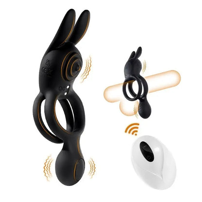 Vibrating Cock Ring with Rabbit Clitoral Stimulator