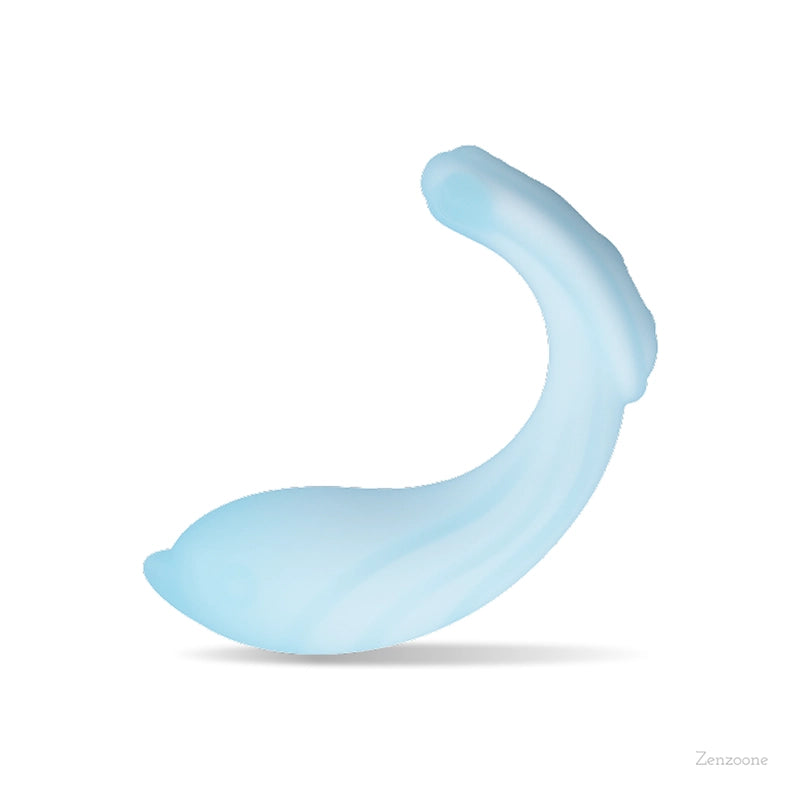 Zenzoone ergonomic silicone adult toy: light blue body-safe intimate device with discreet design, suitable for personal use and packaged with discreet shipping
