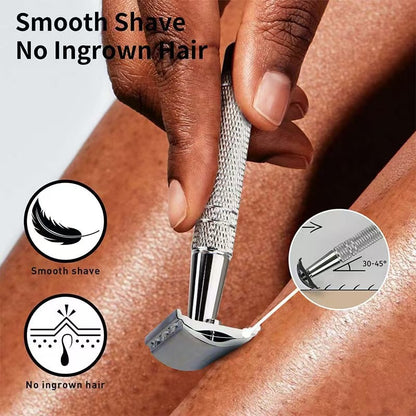 Plastic-Free Single-Blade Razor | Free 10 Premium Blades