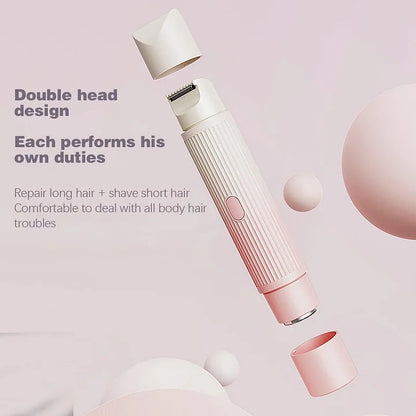 Dual head bikini trimmer designed for precise and safe body hair removal in sensitive areas