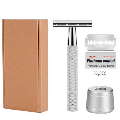 Plastic-Free Single-Blade Razor | Free 10 Premium Blades