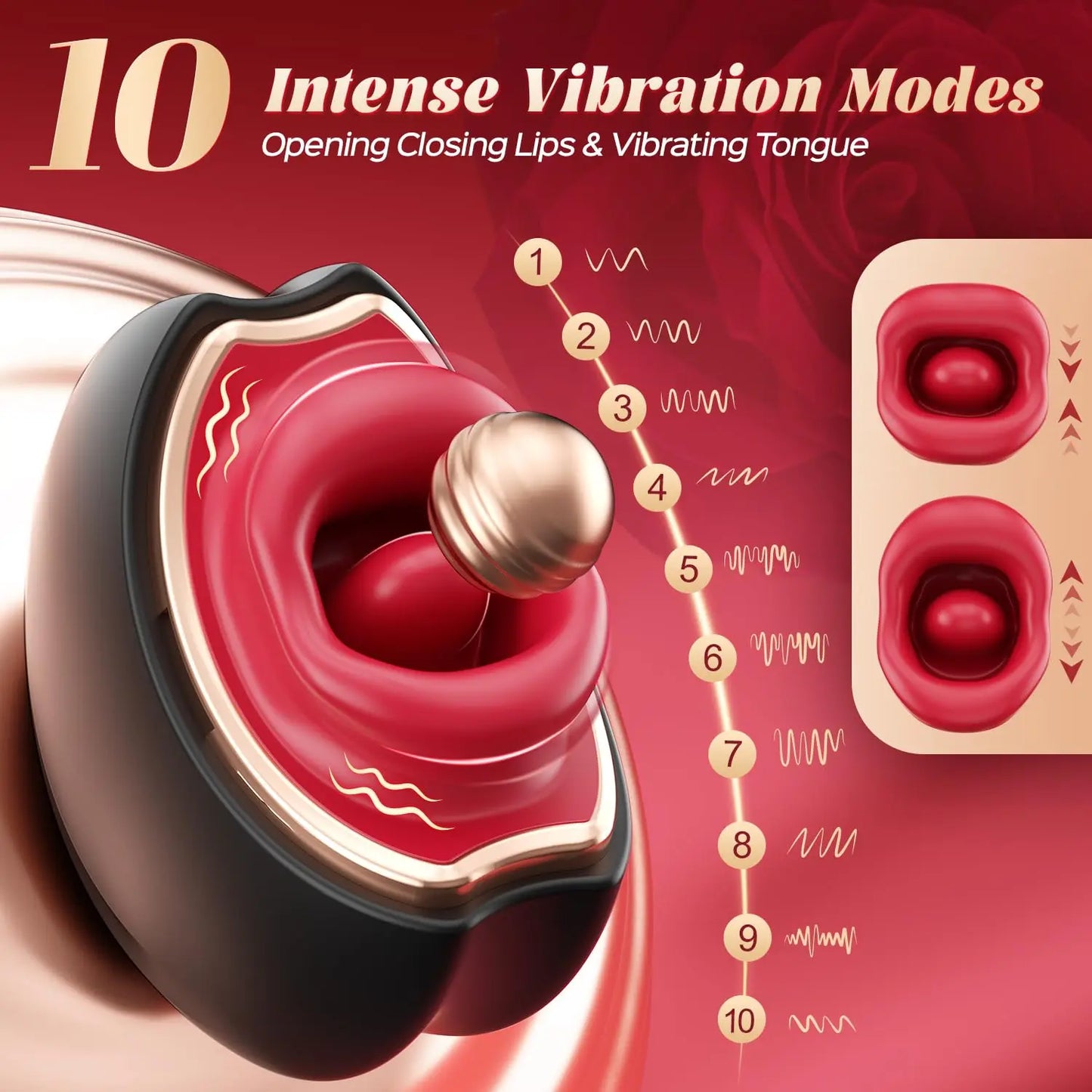 3-in-1 Tongue Licking & Clitoral Vibrator for Women