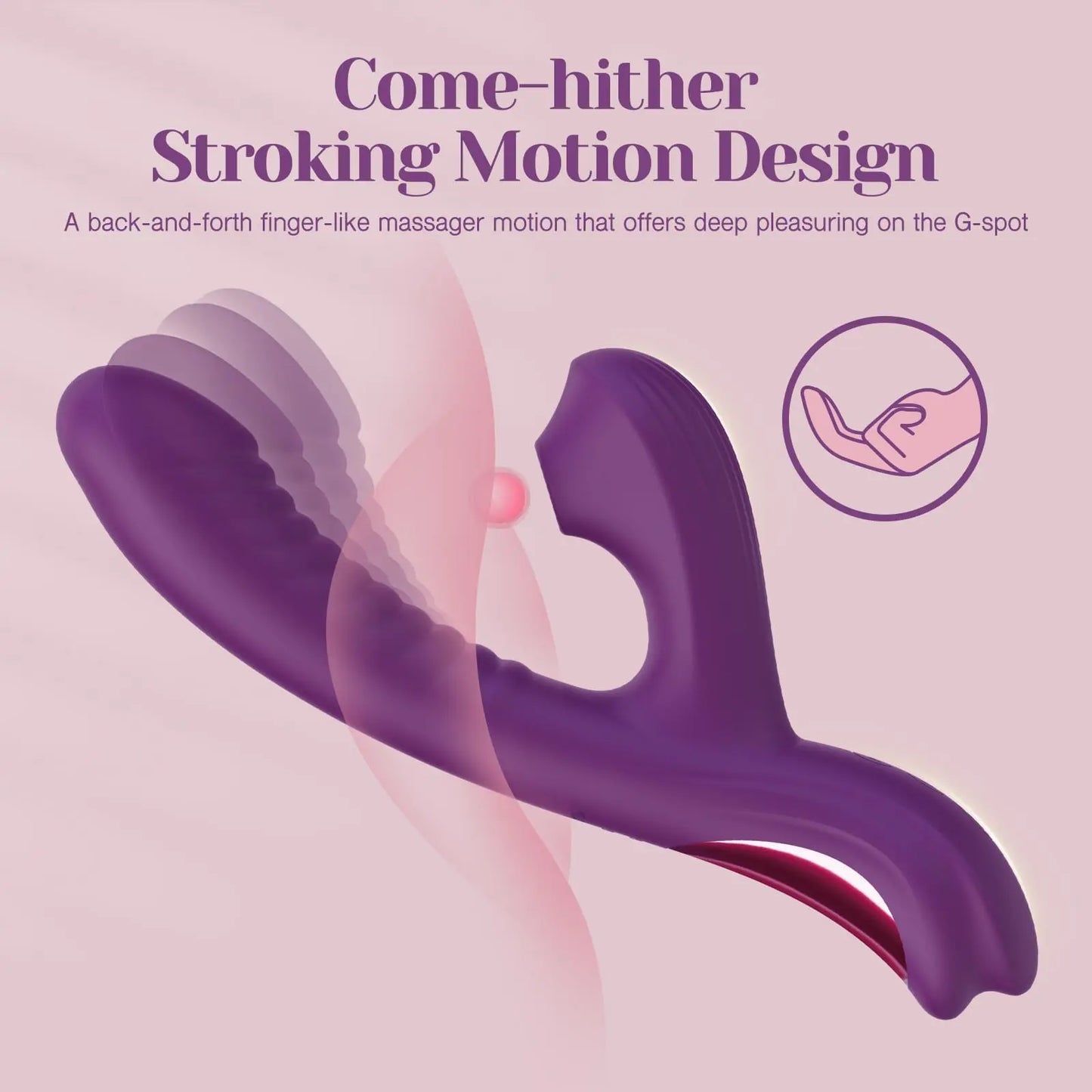 Come-Hither Rabbit Sucking Vibrator - G-Spot & Clit Toy